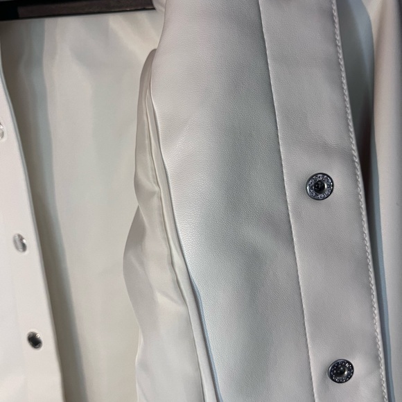 🌹Calvin Klein Tie Waist Belted Faux-leather Jacket - Picture 7 of 14